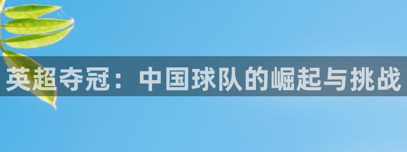 24小时体育直播：英超夺冠：中国球队的崛起与挑战